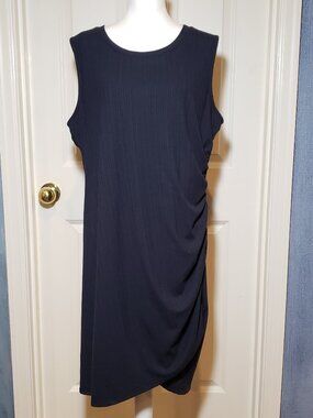 AVLN Studio dress, Dark Blue with ruched left side, Size XXL